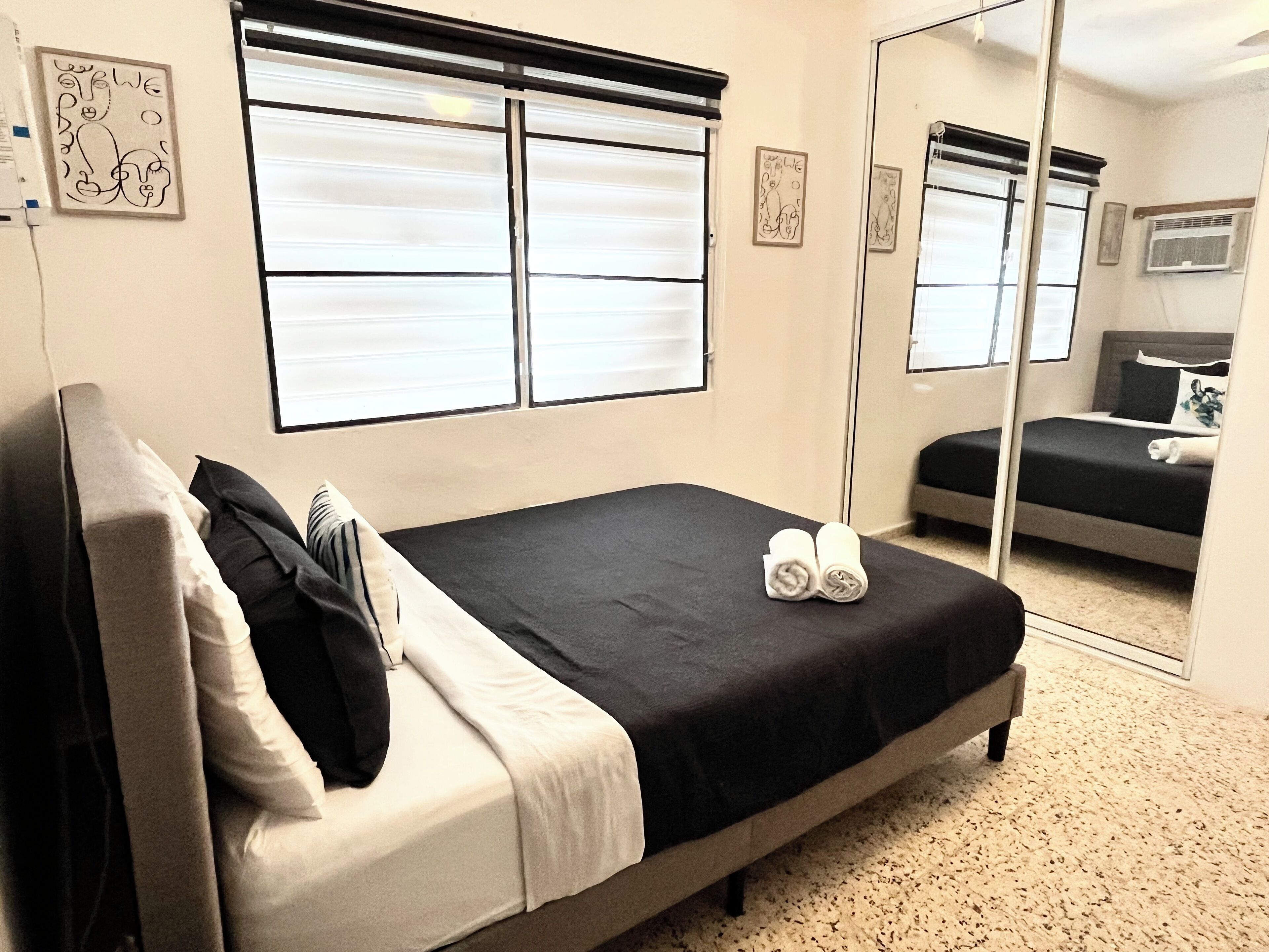 2 bedrooms, iron/ironing board, WiFi, bed sheets