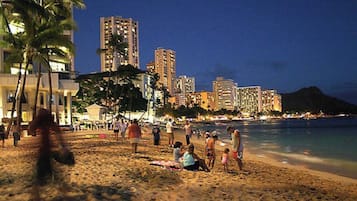 Perto da praia, toalhas de praia