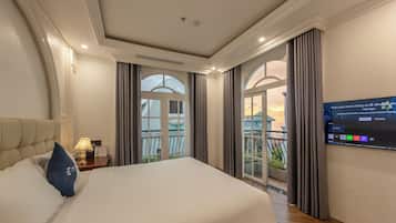 Habitación Deluxe doble, balcón | Wifi gratis