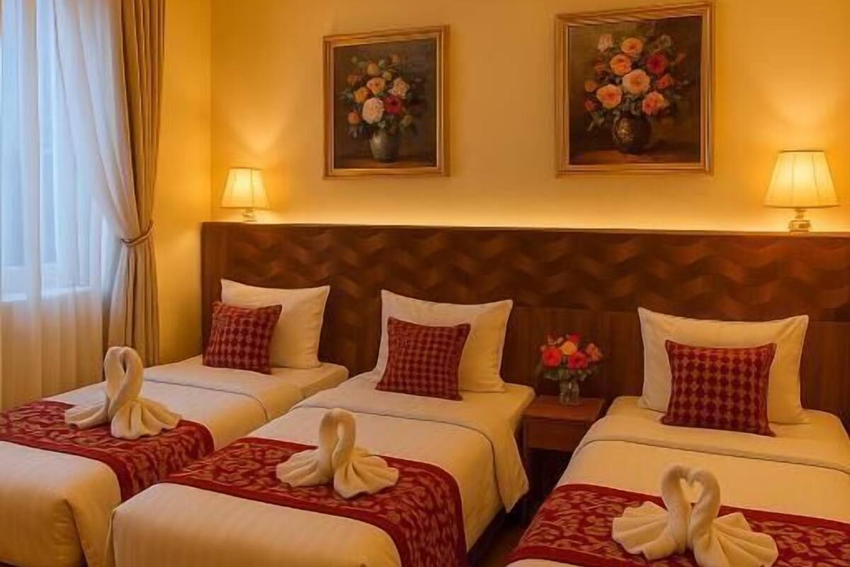 Comfort Triple Room, City View | Desk, laptop workspace, soundproofing, iron/ironing board