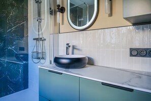 Shower, hair dryer