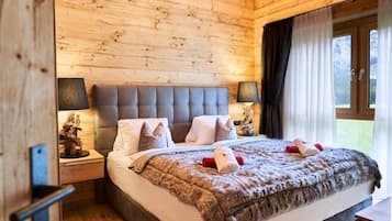 Chalet | 3 Schlafzimmer, individuell eingerichtet, Bettwäsche
