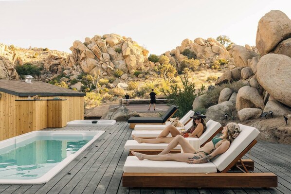 A heated pool