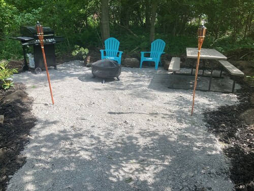 Rv and campsite on the Deer River.  50 amp, sewage dump. 15x60 pad