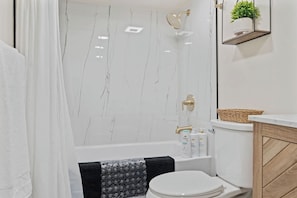 Hair dryer, towels