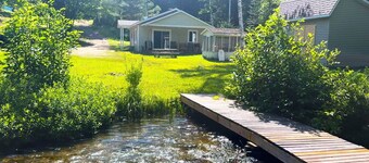 Cosy cottage in the heart of nature with stream, footbridge and private island
