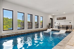 Indoor pool, a heated pool