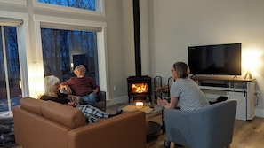 TV connectée, cheminée