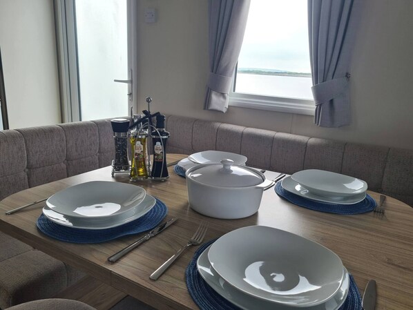 Apartment, 3 Bedrooms, Terrace, Garden View | Dining - The Seaflower - With Lake Views (Millom)