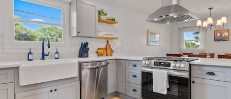 Microwave, oven, stovetop, dishwasher