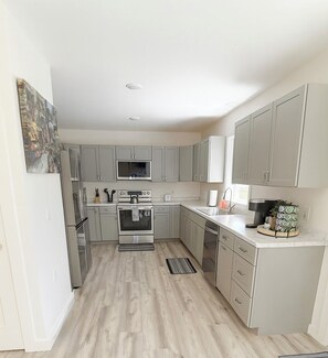 Microwave, oven, stovetop, dishwasher