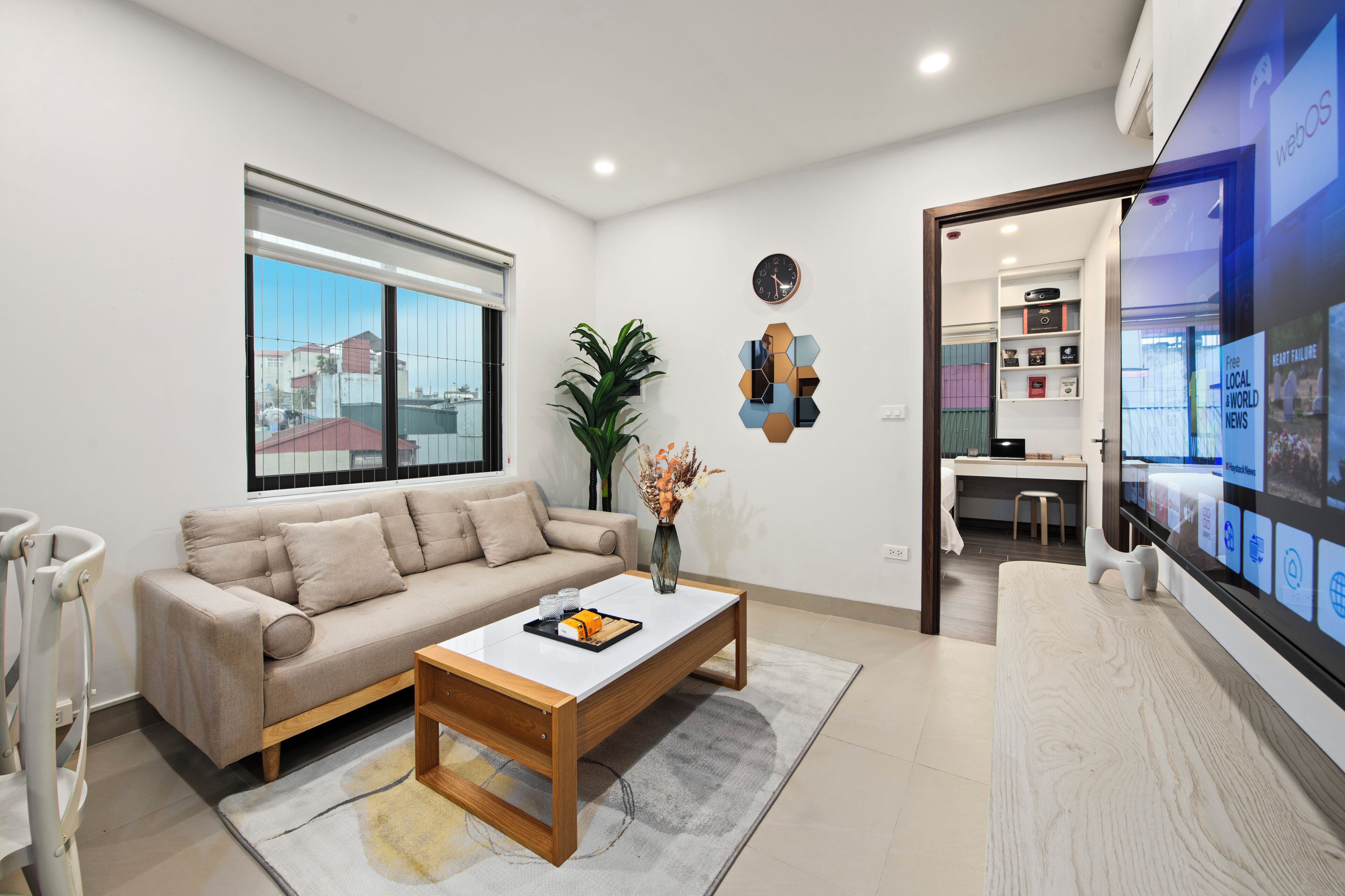 Luxury Double Room, Kitchen | View from room