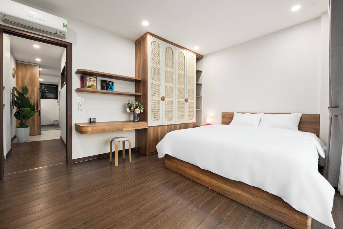 Apartamento luxo, 2 quartos | Lençóis italianos Frette, roupas de cama premium