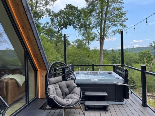 Moonlight Ridge | A-Frame, Hot Tub, & Fire Pit with Views!