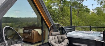 Moonlight Ridge | A-Frame, Hot Tub, & Fire Pit with Views!