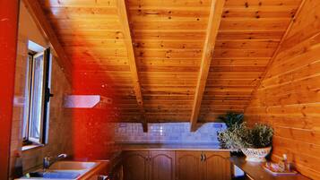 Fridge, oven, stovetop, coffee/tea maker