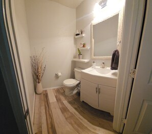 Towels, soap, toilet paper