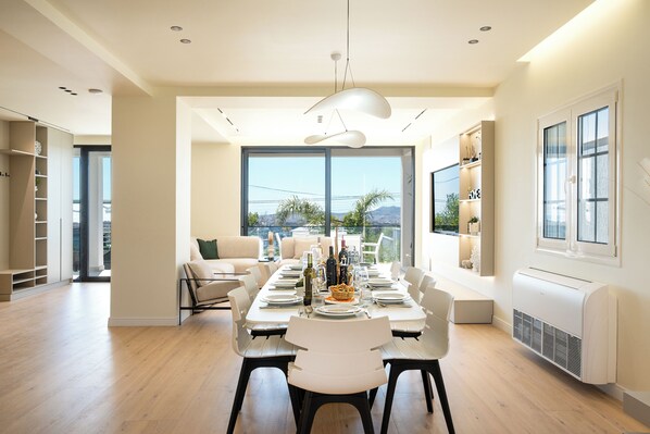 Vila Deluks, balkon, pemandangan pantai | Area keluarga