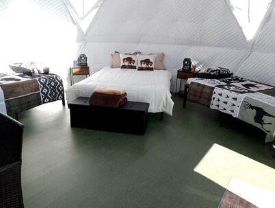 Stay in a unique space while visiting Montana in this family friendly Dome