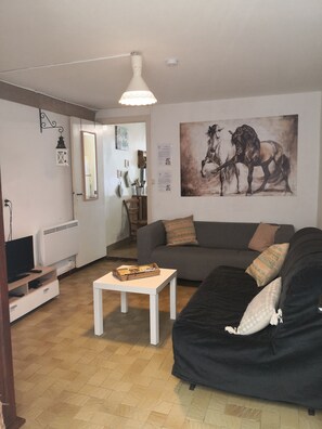 TV, DVD player, books - Small atypical country house. (Saint-Martin-le-Mault)