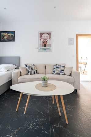 Superior Apartment, Multiple Beds, Refrigerator & Microwave | Living area