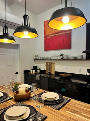 Microwave, oven, stovetop, dishwasher
