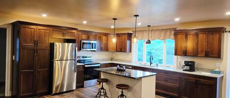 Microwave, oven, stovetop, dishwasher