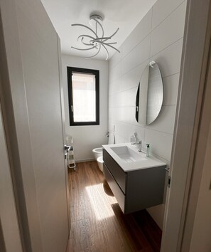 Dusche, Haartrockner, Bidet