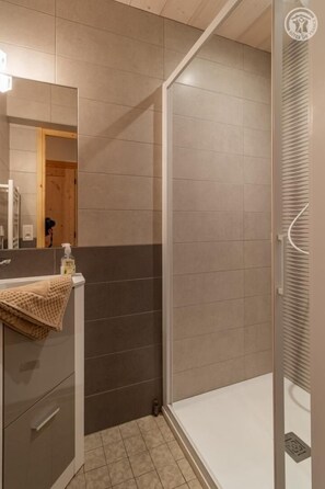 Shower, hair dryer