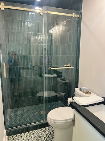 Shower, hair dryer, towels, soap. Charming 2-bedroom cottage on the Square in Georgetown