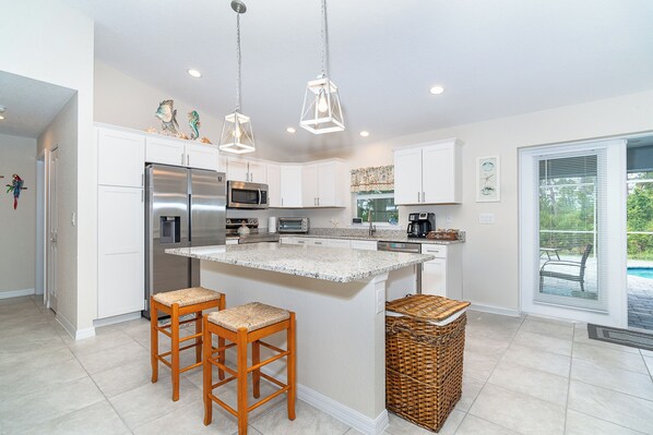 Microwave, oven, stovetop, dishwasher