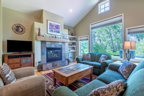 Smart-tv en een open haard