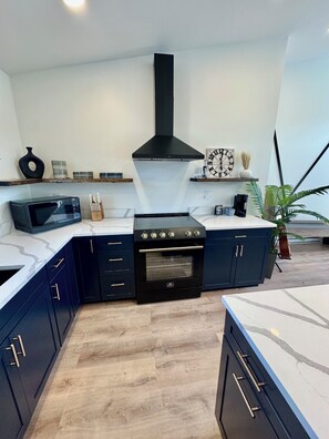 Microwave, oven, stovetop, dishwasher