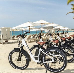 Sun loungers, beach towels