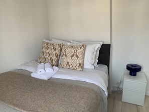 1 bedroom, desk, iron/ironing board, travel cot