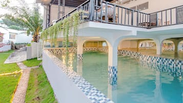 Outdoor banquet area