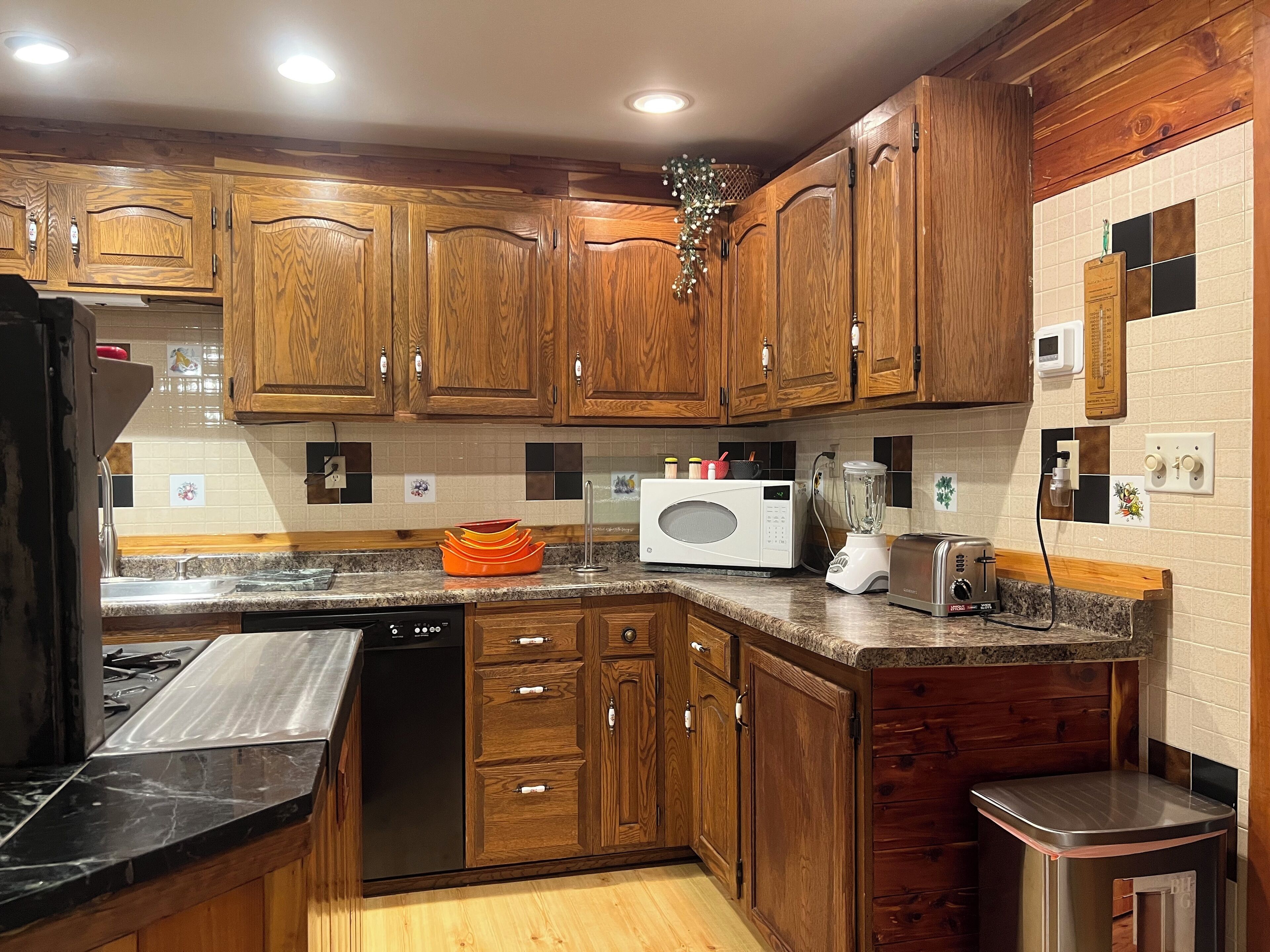 Microwave, oven, stovetop, dishwasher