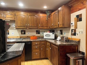 Microwave, oven, stovetop, dishwasher