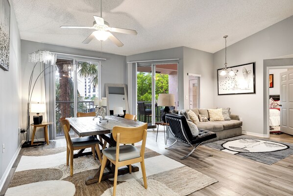 Comfort Apartment, Bay View | Living area - 2Bedroom 2Bath Water View Apartment (Hallandale Beach)