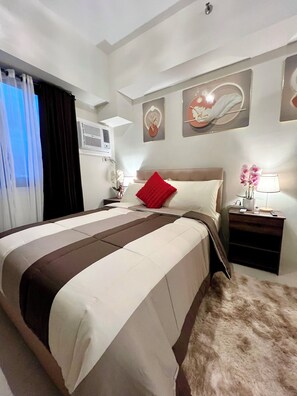 1 غرفة نوم وملاءات أسرّة