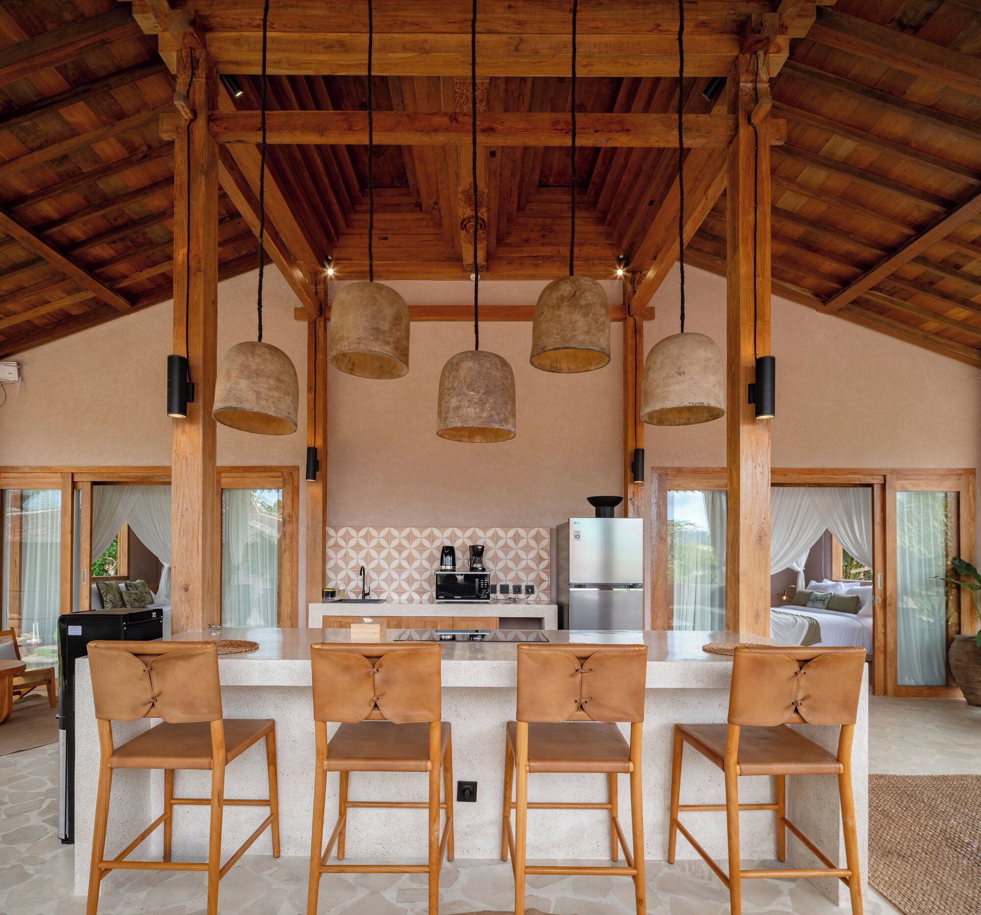 华丽别墅, 阳台, 花园景观 | 私人厨房