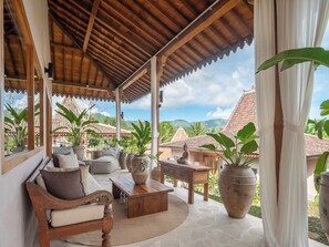 Basic Villa, Balcony, Garden View | Garden view - Tebola Joglo Villas  (Sidemen)