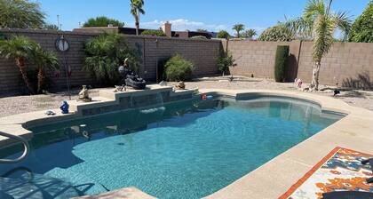 Charming main core of Sun City home with AC, WiFi and beautiful patio & pool.