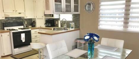 Microwave, oven, stovetop, dishwasher