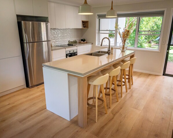 Microwave, oven, stovetop, dishwasher