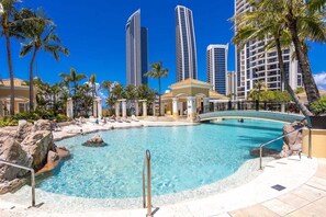A heated pool