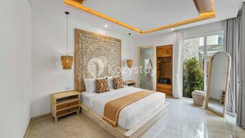 Villa, 3 Bedrooms, Garden View | Desk, laptop workspace, iron/ironing board, free WiFi