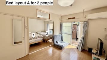 2 bedrooms, iron/ironing board, free WiFi, bed sheets