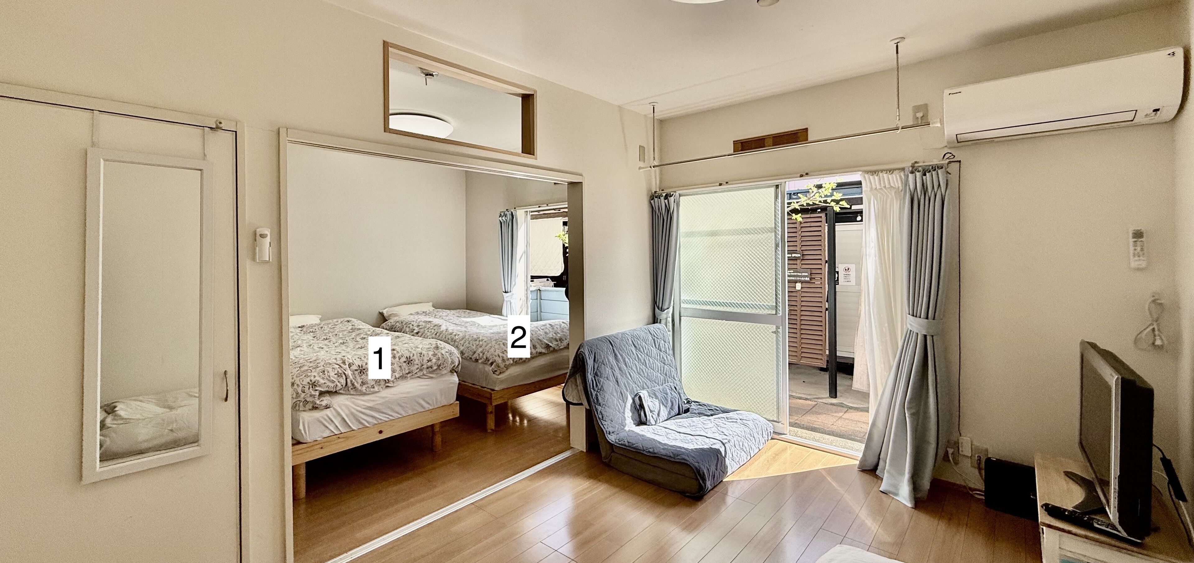 2 bedrooms, iron/ironing board, free WiFi, bed sheets