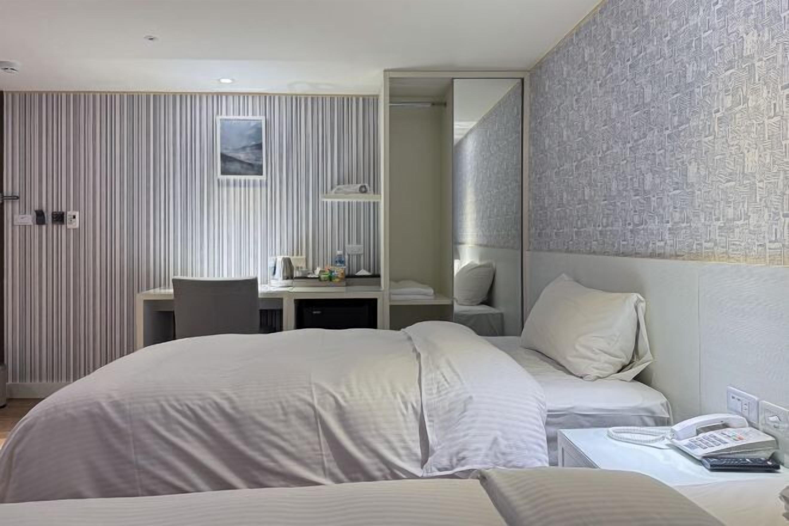 Down comforters, desk, free WiFi